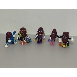 Hardees Collectable CALIFORNIA RAISINS VTG Figures LOT of 5